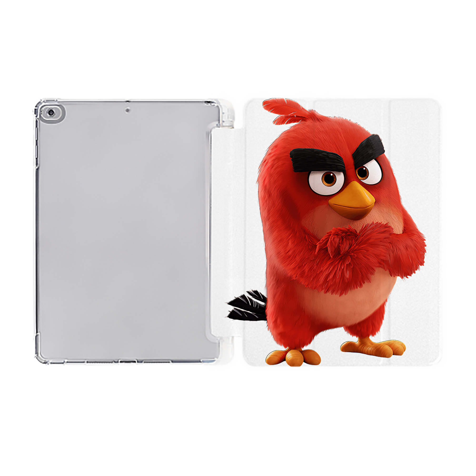 （画像用） Angry Birds アングリーバード IPad ケース ペン収納付き 三つ折りスタンド PUレザー×シリコン 対応機種9.5/10.5/10.9インチ